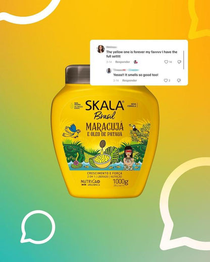 Skala Expert Mais Cachos & Passion Fruit Patauá Oil Cream Set for Curly Haircare Vegan 35.27 Oz Each Moisturizing & Styling Products