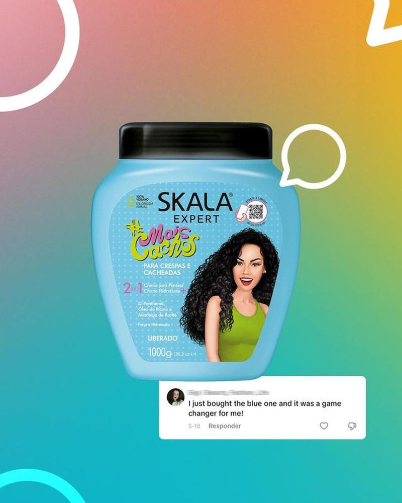Skala Expert Mais Cachos & Passion Fruit Patauá Oil Cream Set for Curly Haircare Vegan 35.27 Oz Each Moisturizing & Styling Products